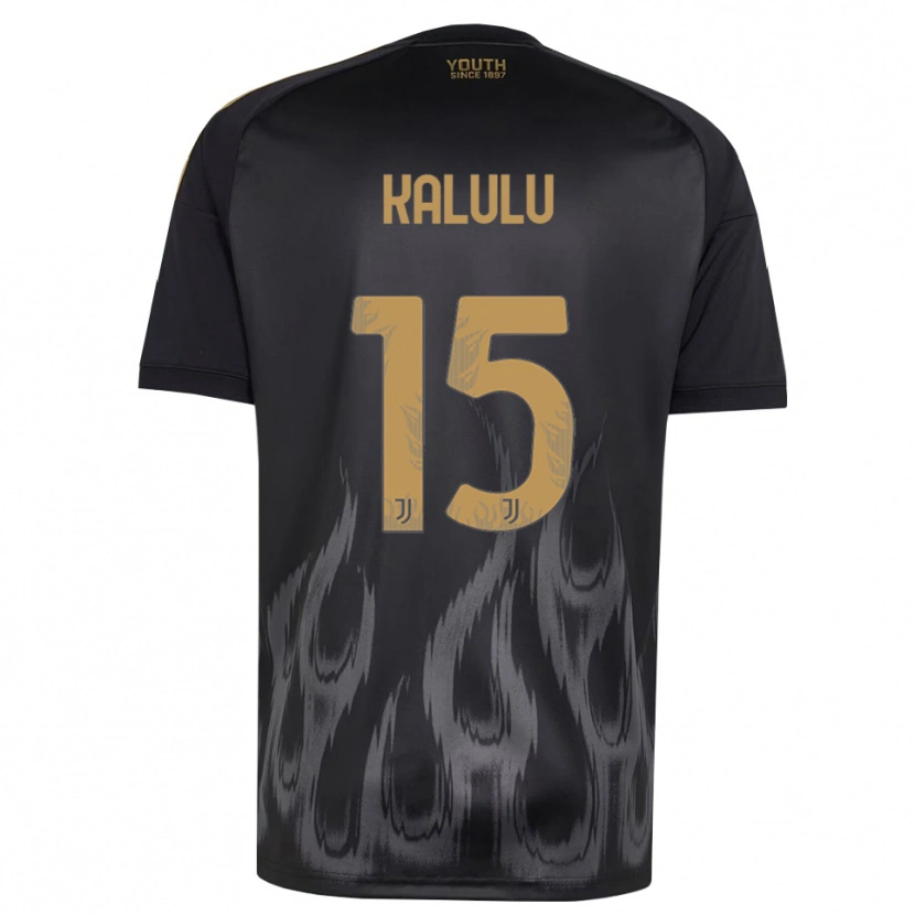 Danxen Uomo Maglia Pierre Kalulu #15 Nero Marrone Kit Gara Third 2026/27 Maglietta