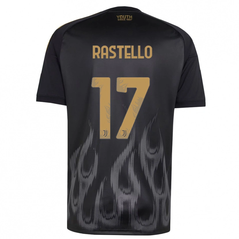 Danxen Uomo Maglia Edoardo Rastello #17 Nero Marrone Kit Gara Third 2026/27 Maglietta