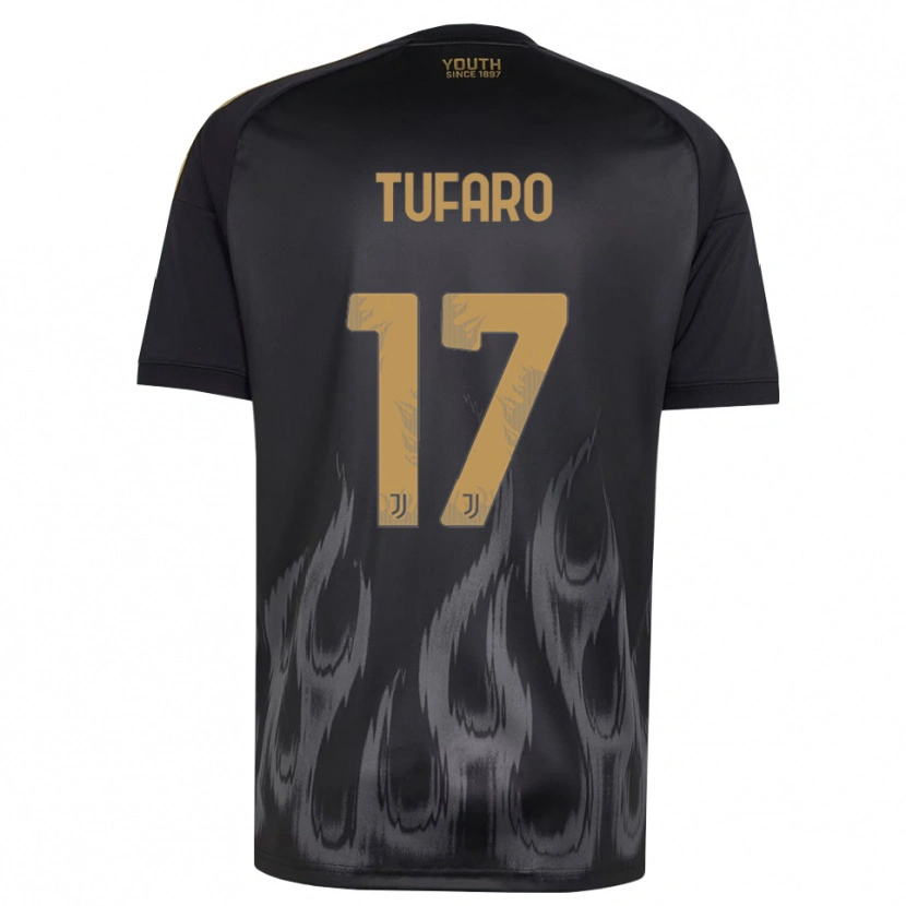 Danxen Uomo Maglia Gabriele Tufaro #17 Nero Marrone Kit Gara Third 2026/27 Maglietta