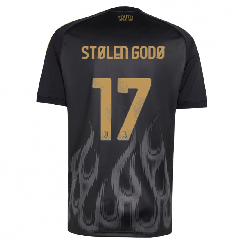 Danxen Uomo Maglia Emma Stølen Godø #17 Nero Marrone Kit Gara Third 2026/27 Maglietta
