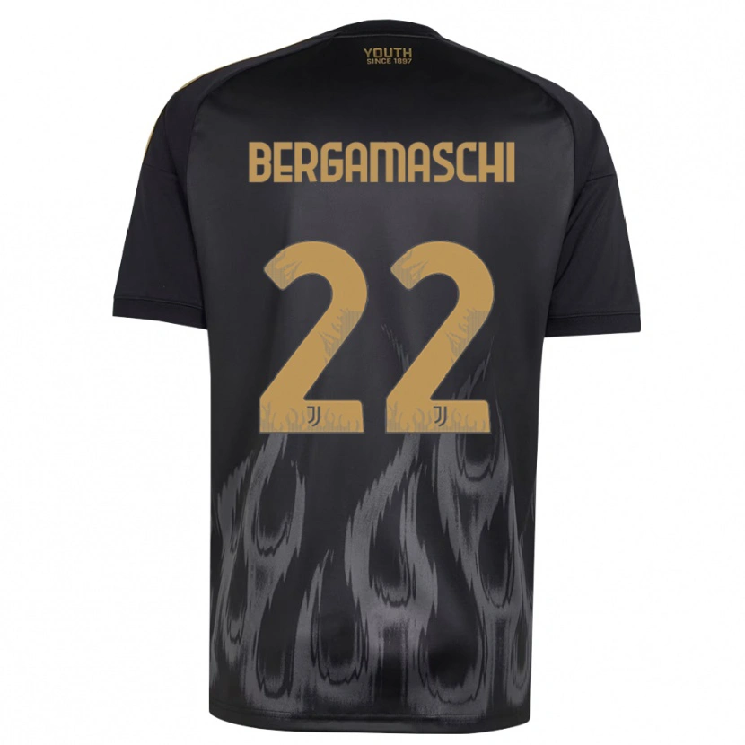Danxen Uomo Maglia Valentina Bergamaschi #22 Nero Marrone Kit Gara Third 2026/27 Maglietta