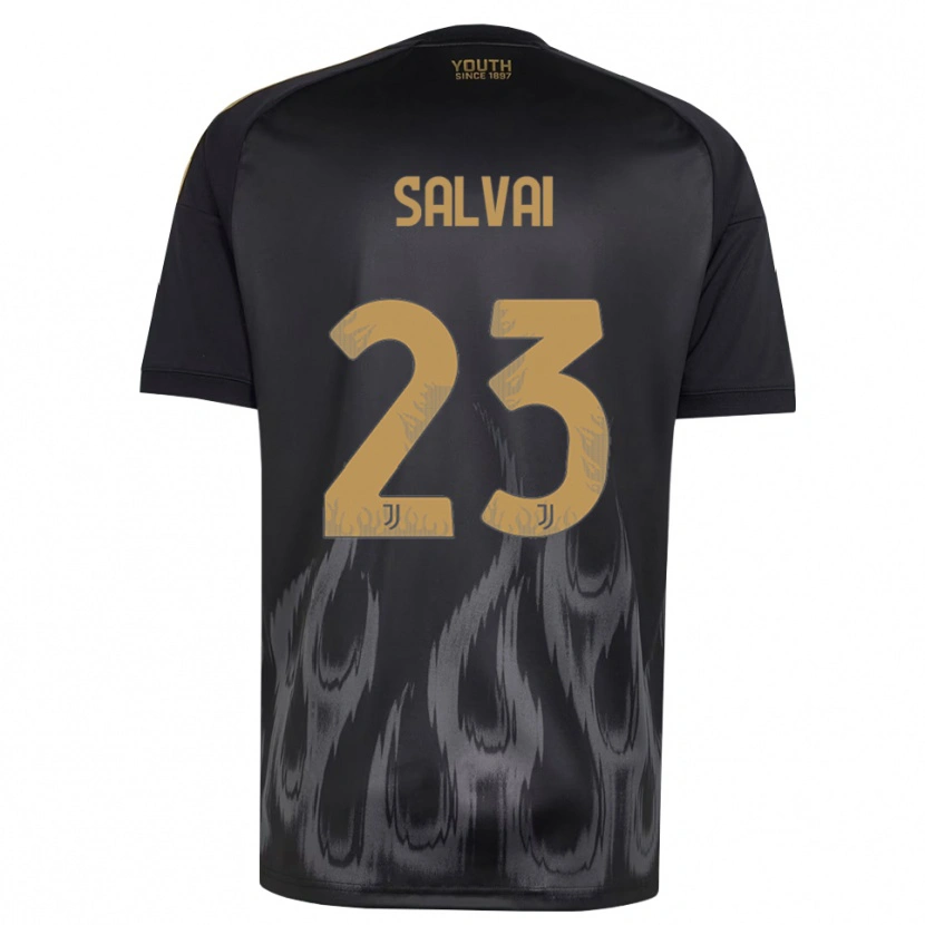 Danxen Uomo Maglia Cecilia Salvai #23 Nero Marrone Kit Gara Third 2026/27 Maglietta