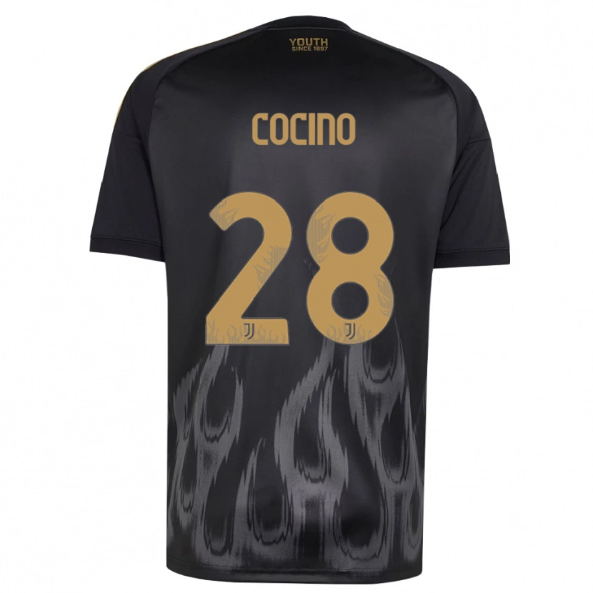 Danxen Uomo Maglia Martina Cocino #28 Nero Marrone Kit Gara Third 2026/27 Maglietta