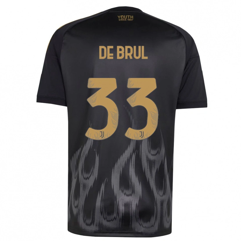 Danxen Uomo Maglia Maxime De Brul #33 Nero Marrone Kit Gara Third 2026/27 Maglietta