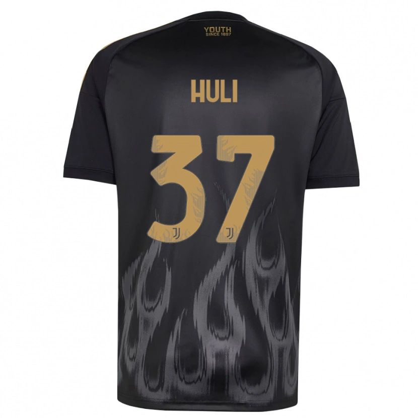 Danxen Uomo Maglia Raffaele Huli #37 Nero Marrone Kit Gara Third 2026/27 Maglietta