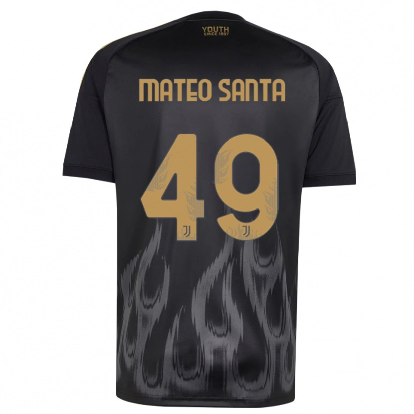 Danxen Uomo Maglia Mateo Santa Maria #49 Nero Marrone Kit Gara Third 2026/27 Maglietta