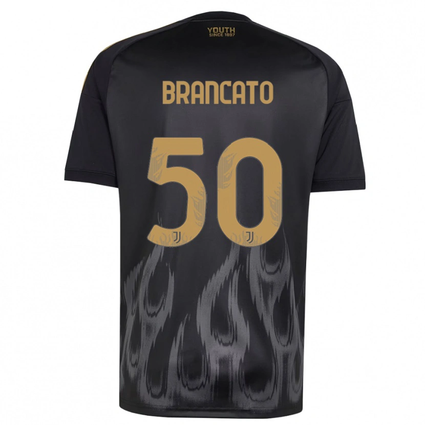 Danxen Uomo Maglia Alessandro Brancato #50 Nero Marrone Kit Gara Third 2026/27 Maglietta