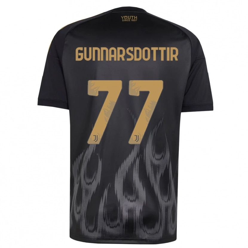 Danxen Uomo Maglia Sara Bjork Gunnarsdottir #77 Nero Marrone Kit Gara Third 2026/27 Maglietta