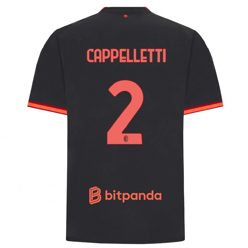 Danxen Uomo Maglia Mattia Cappelletti #2 Rosso Nero Kit Gara Third 2026/27 Maglietta