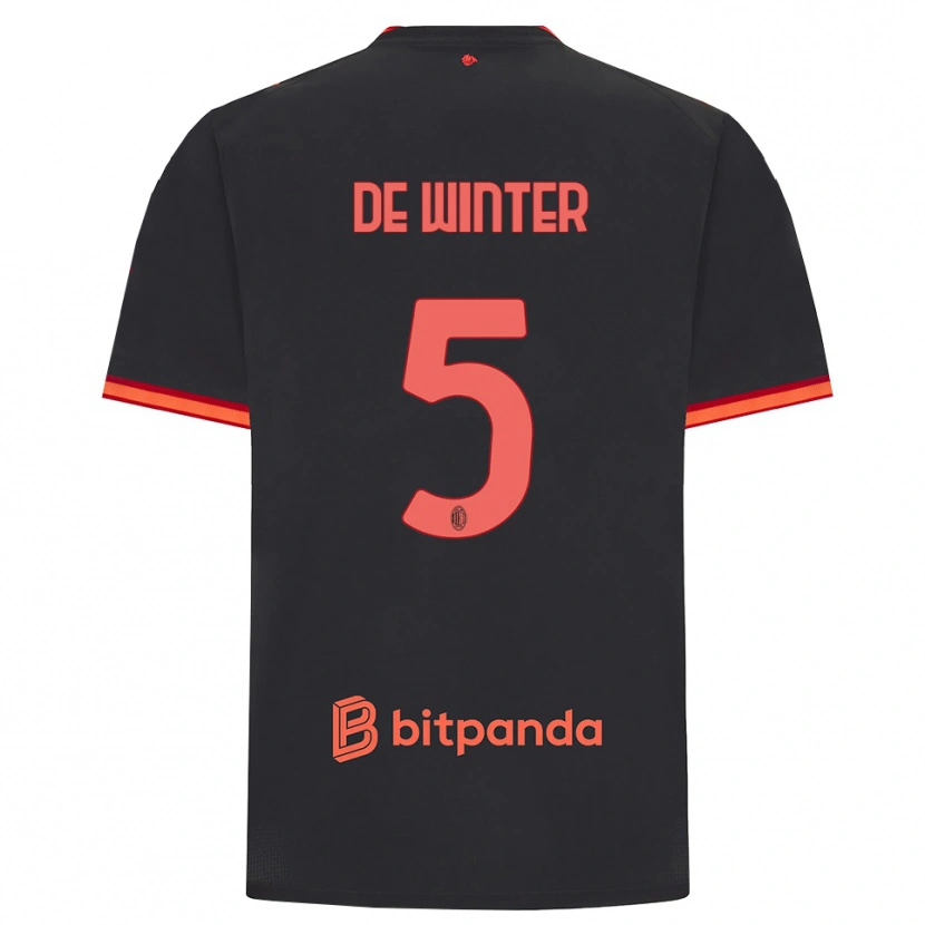Danxen Uomo Maglia Koni De Winter #5 Rosso Nero Kit Gara Third 2026/27 Maglietta