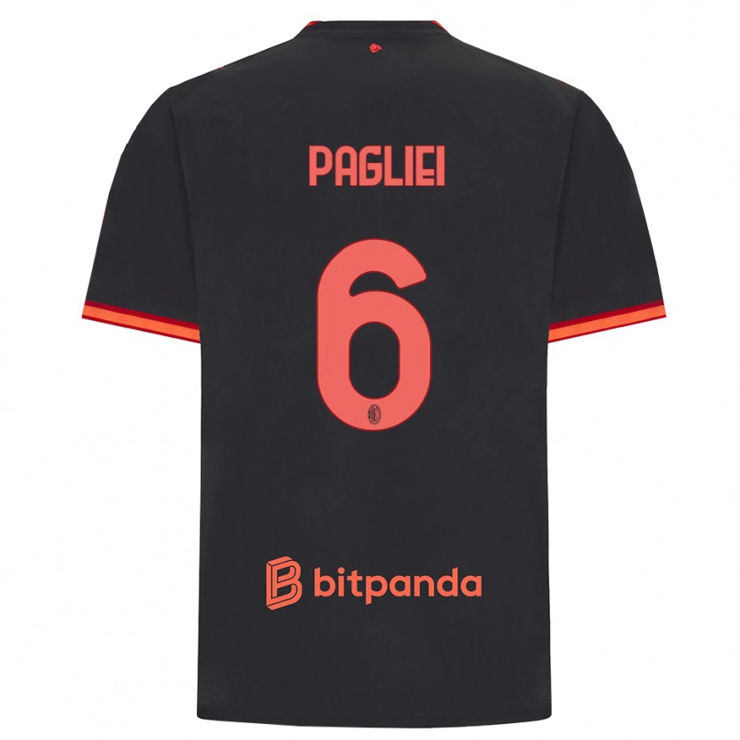 Danxen Uomo Maglia Matteo Pagliei #6 Rosso Nero Kit Gara Third 2026/27 Maglietta