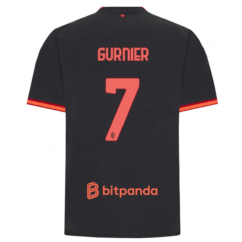 Danxen Uomo Maglia Aurelien Guernier #7 Rosso Nero Kit Gara Third 2026/27 Maglietta