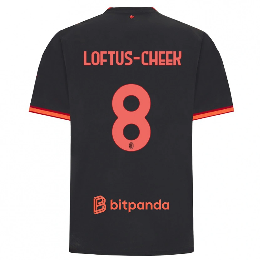 Danxen Uomo Maglia Ruben Loftus-Cheek #8 Rosso Nero Kit Gara Third 2026/27 Maglietta