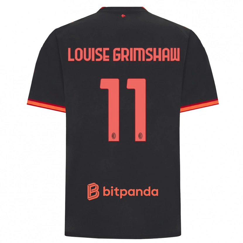 Danxen Uomo Maglia Christy Louise Grimshaw #11 Rosso Nero Kit Gara Third 2026/27 Maglietta