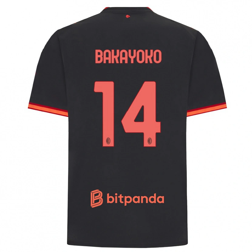 Danxen Uomo Maglia Tiemoue Bakayoko #14 Rosso Nero Kit Gara Third 2026/27 Maglietta