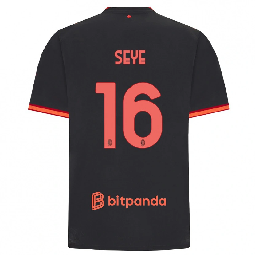 Danxen Uomo Maglia Abdou Seye #16 Rosso Nero Kit Gara Third 2026/27 Maglietta