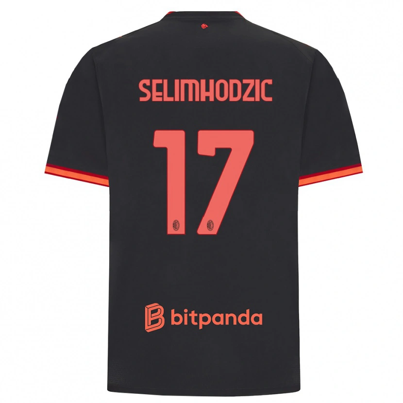 Danxen Uomo Maglia Noa Selimhodzic #17 Rosso Nero Kit Gara Third 2026/27 Maglietta