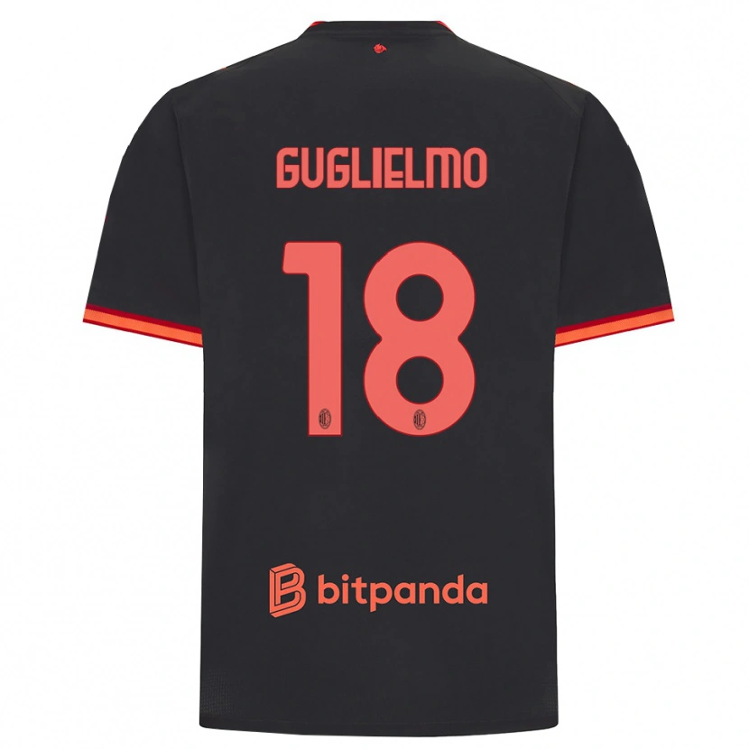Danxen Uomo Maglia Tommaso Guglielmo #18 Rosso Nero Kit Gara Third 2026/27 Maglietta