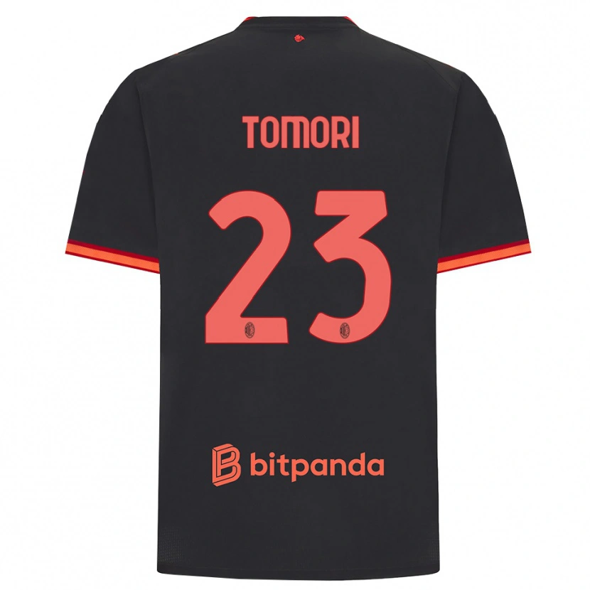 Danxen Uomo Maglia Fikayo Tomori #23 Rosso Nero Kit Gara Third 2026/27 Maglietta