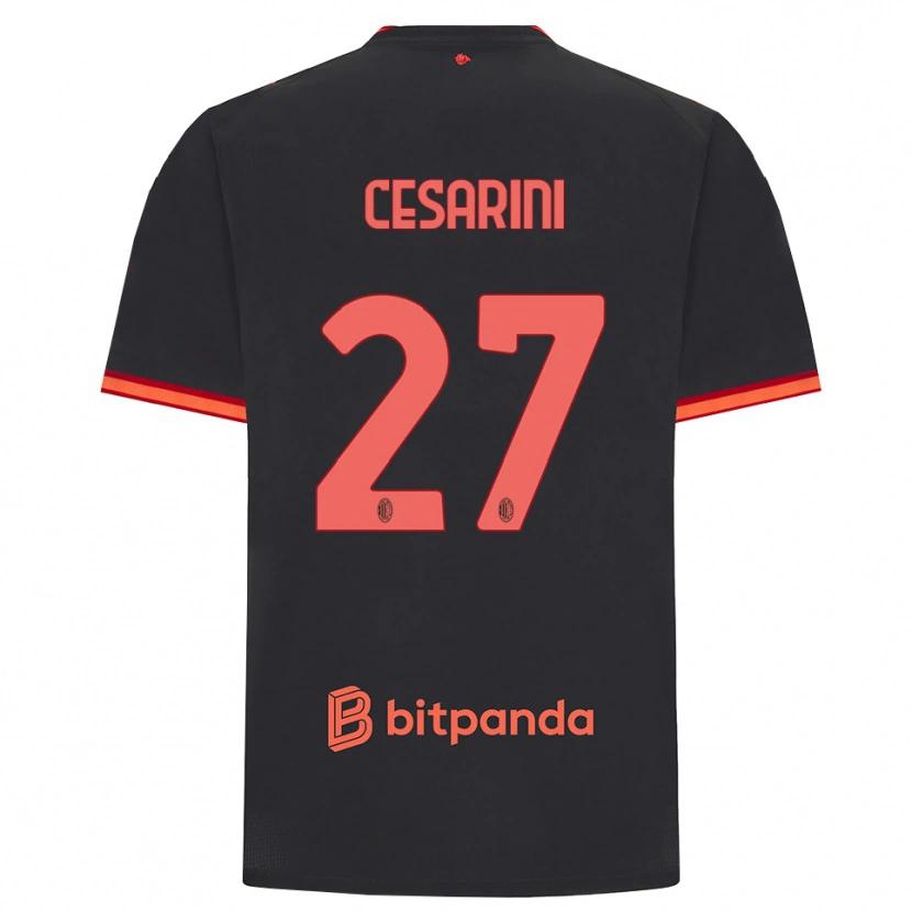 Danxen Uomo Maglia Erin Maria Patrizia Cesarini #27 Rosso Nero Kit Gara Third 2026/27 Maglietta