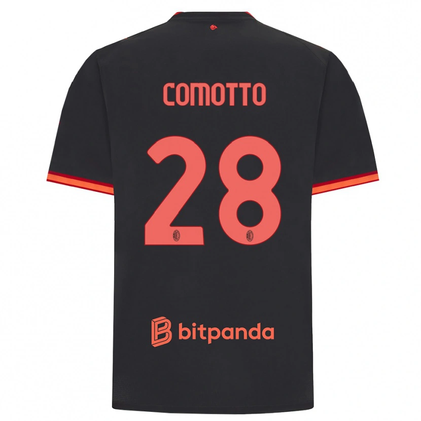 Danxen Uomo Maglia Christian Comotto #28 Rosso Nero Kit Gara Third 2026/27 Maglietta