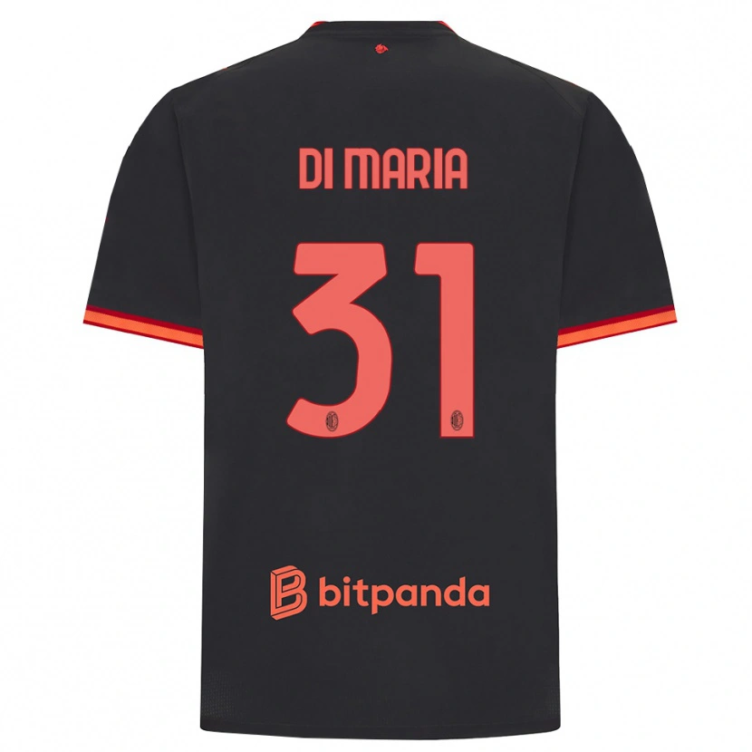 Danxen Uomo Maglia Alessandro Di Maria #31 Rosso Nero Kit Gara Third 2026/27 Maglietta