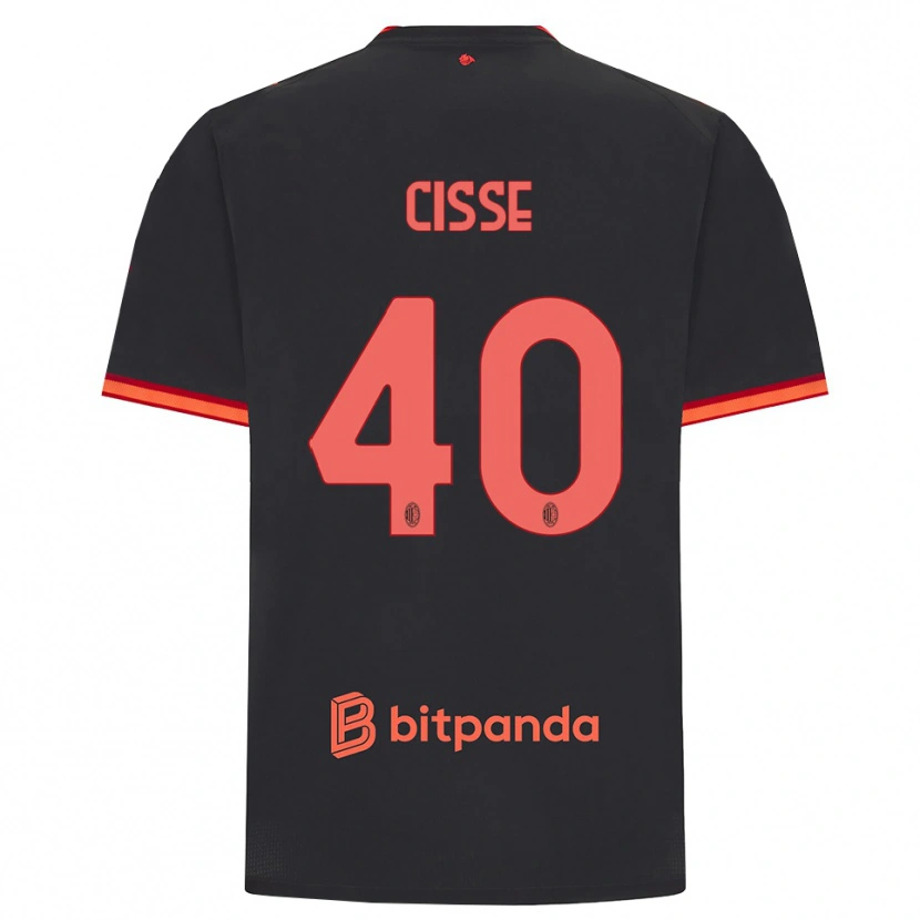Danxen Uomo Maglia El Hadji Malick Cissé #40 Rosso Nero Kit Gara Third 2026/27 Maglietta