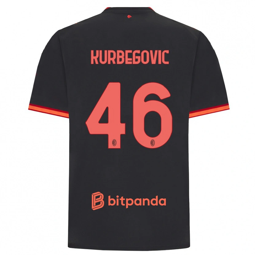 Danxen Uomo Maglia Dino Kurbegovic #46 Rosso Nero Kit Gara Third 2026/27 Maglietta