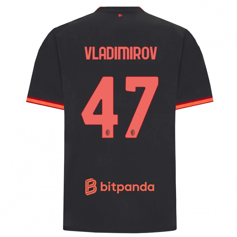 Danxen Uomo Maglia Valeri Vladimirov #47 Rosso Nero Kit Gara Third 2026/27 Maglietta