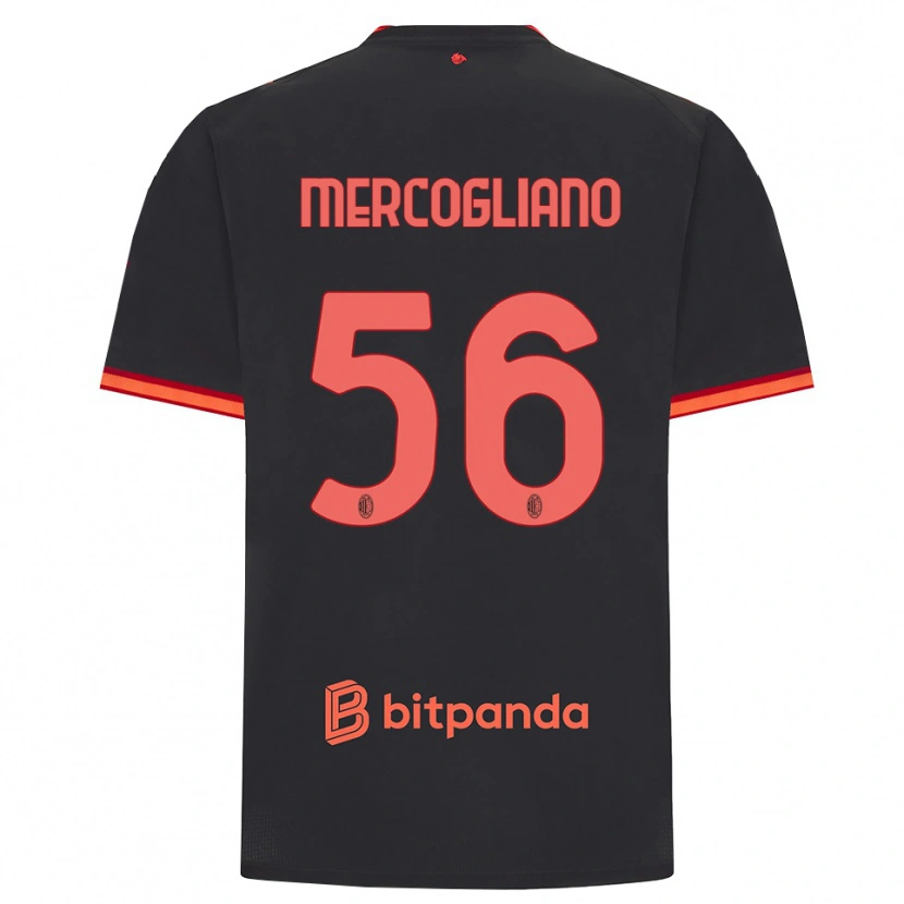 Danxen Uomo Maglia Mattia Mercogliano #56 Rosso Nero Kit Gara Third 2026/27 Maglietta
