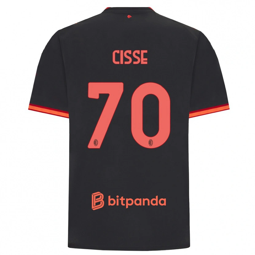 Danxen Uomo Maglia Alphadjo Cissè #70 Rosso Nero Kit Gara Third 2026/27 Maglietta