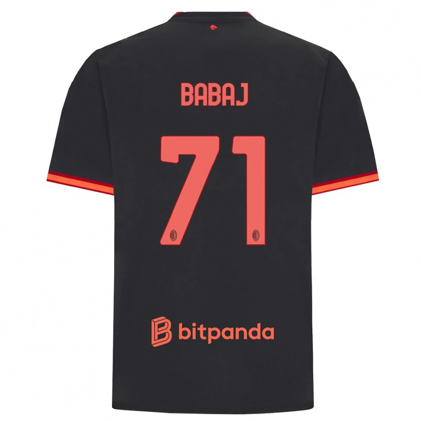 Danxen Uomo Maglia Aron Babaj #71 Rosso Nero Kit Gara Third 2026/27 Maglietta