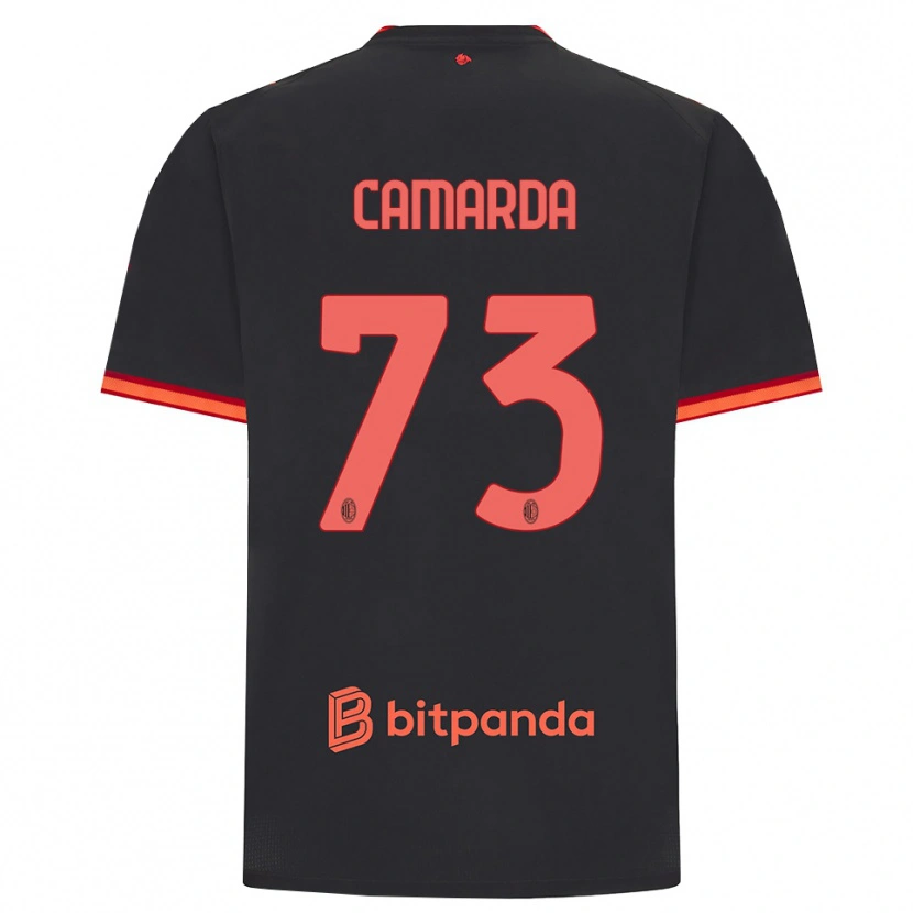 Danxen Uomo Maglia Francesco Camarda #73 Rosso Nero Kit Gara Third 2026/27 Maglietta