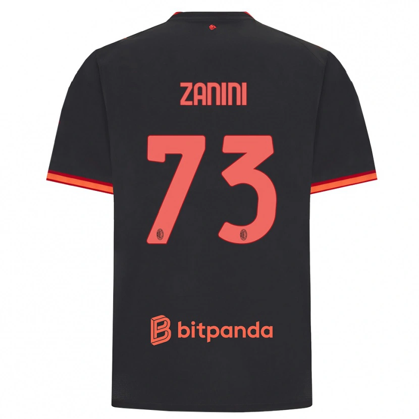 Danxen Uomo Maglia Paola Zanini #73 Rosso Nero Kit Gara Third 2026/27 Maglietta