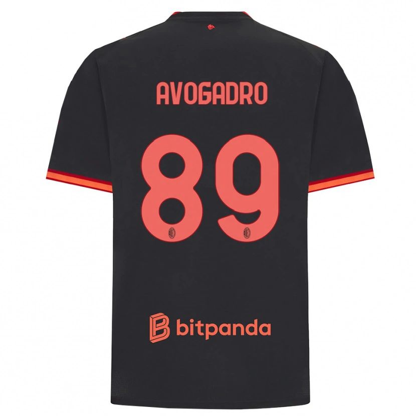 Danxen Uomo Maglia Pietro Avogadro #89 Rosso Nero Kit Gara Third 2026/27 Maglietta