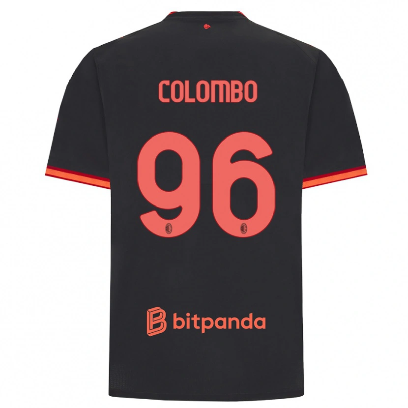 Danxen Uomo Maglia Leonardo Colombo #96 Rosso Nero Kit Gara Third 2026/27 Maglietta