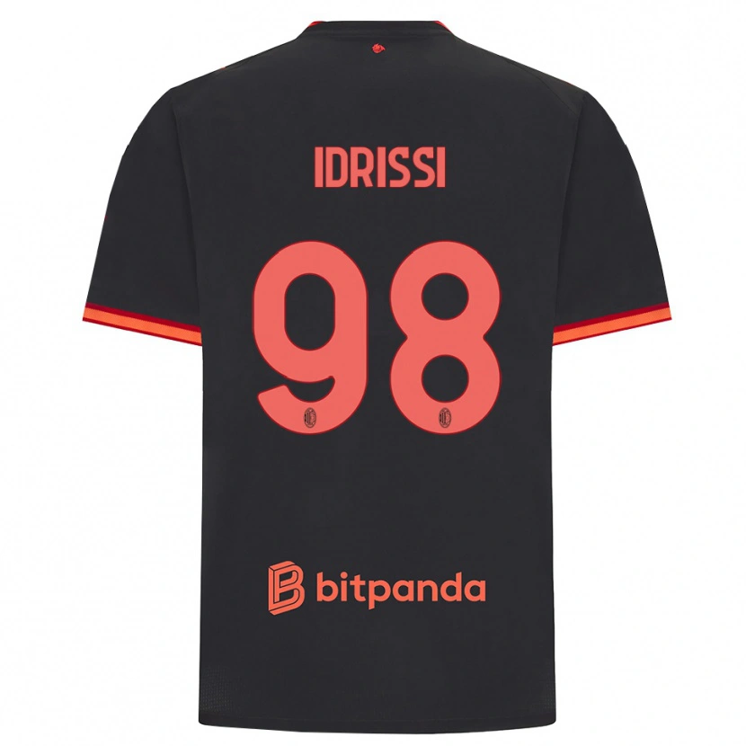Danxen Uomo Maglia Yahya Idrissi #98 Rosso Nero Kit Gara Third 2026/27 Maglietta