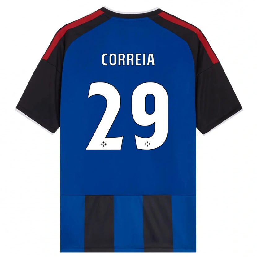 Danxen Uomo Maglia Omar Correia #29 Nero Rosso Bianco Blu Kit Gara Home 2026/27 Maglietta