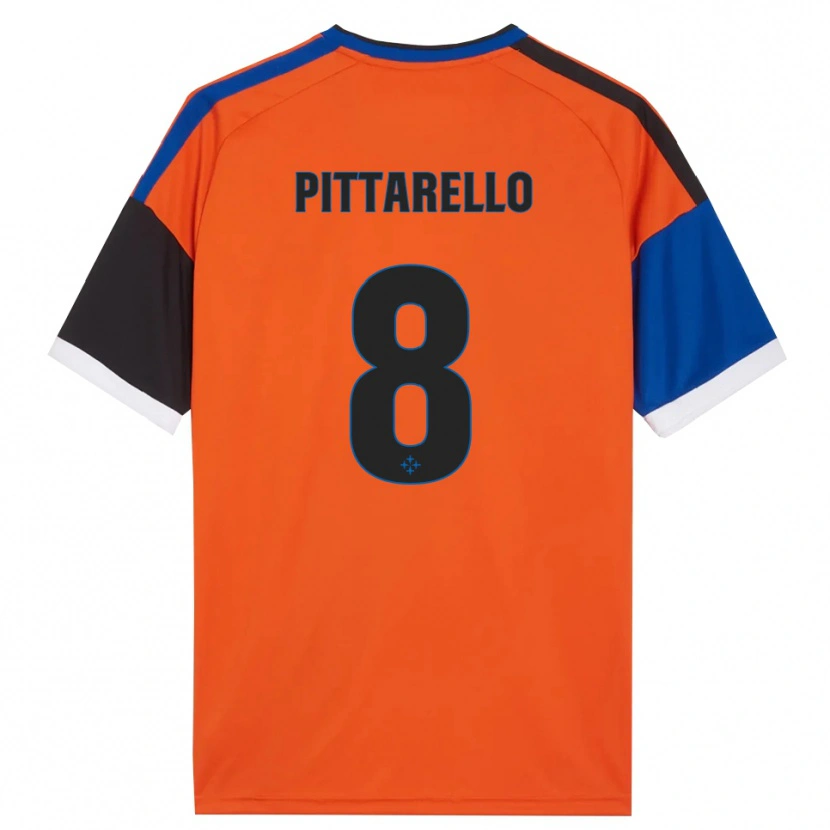 Danxen Uomo Maglia Filippo Pittarello #8 Arancione Blu Nero Bianco Kit Gara Away 2026/27 Maglietta