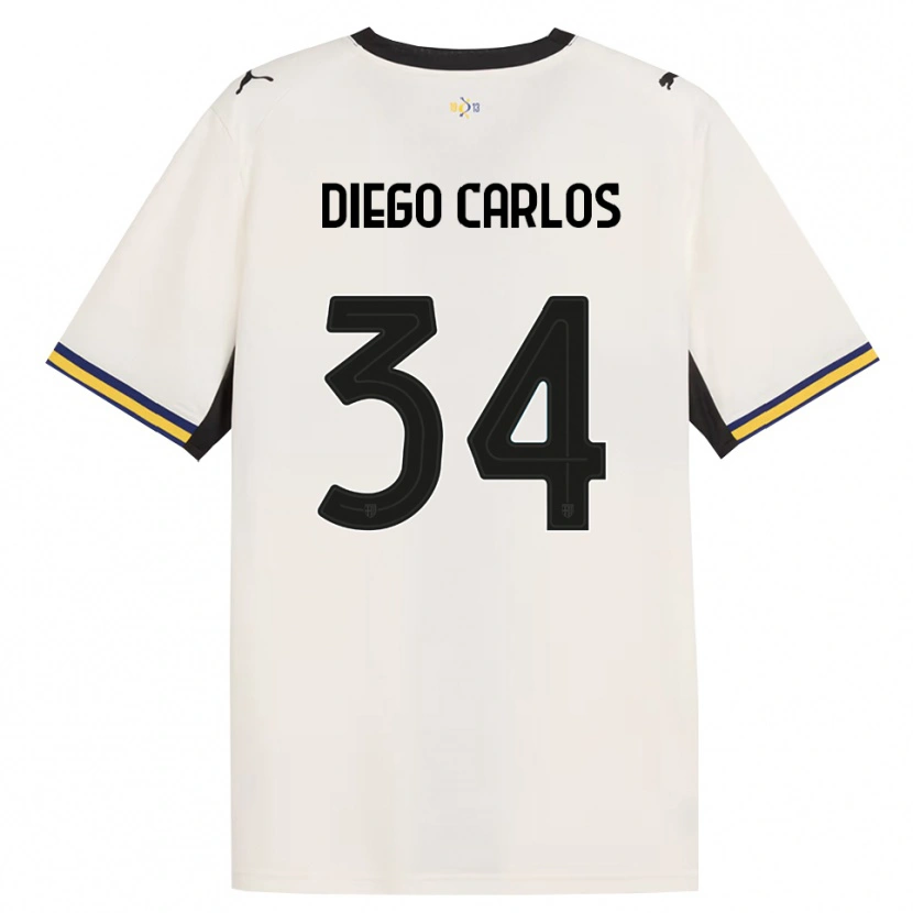Danxen Uomo Maglia Diego Carlos #34 Bianco Avorio Nero Giallo Kit Gara Home 2026/27 Maglietta