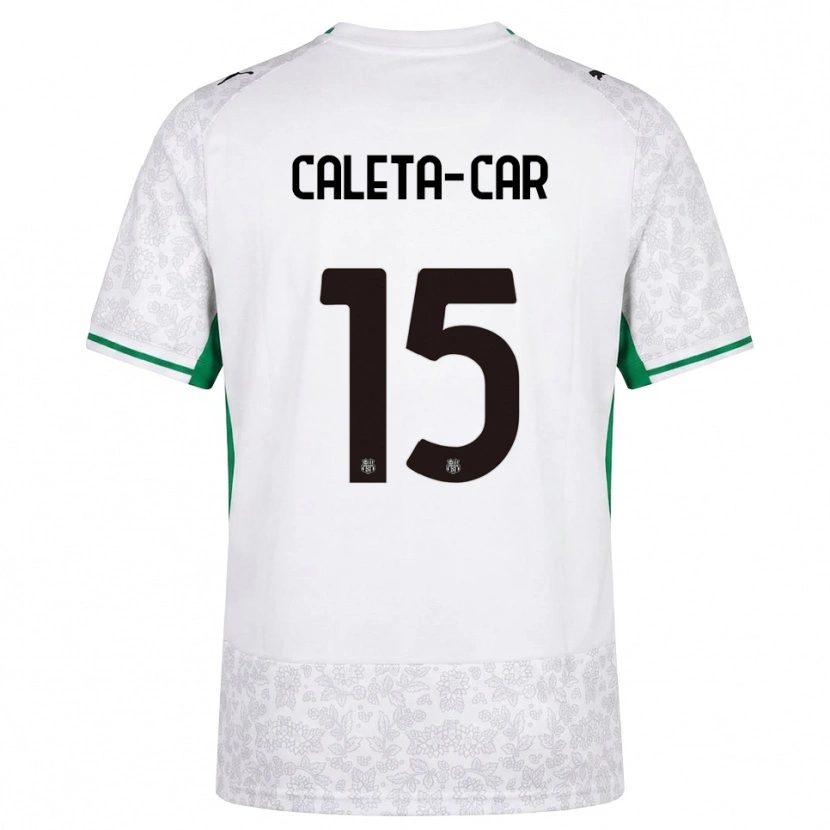 Danxen Donna Maglia Duje Caleta-Car #15 Bianco Nero Verde Kit Gara Away 2026/27 Maglietta
