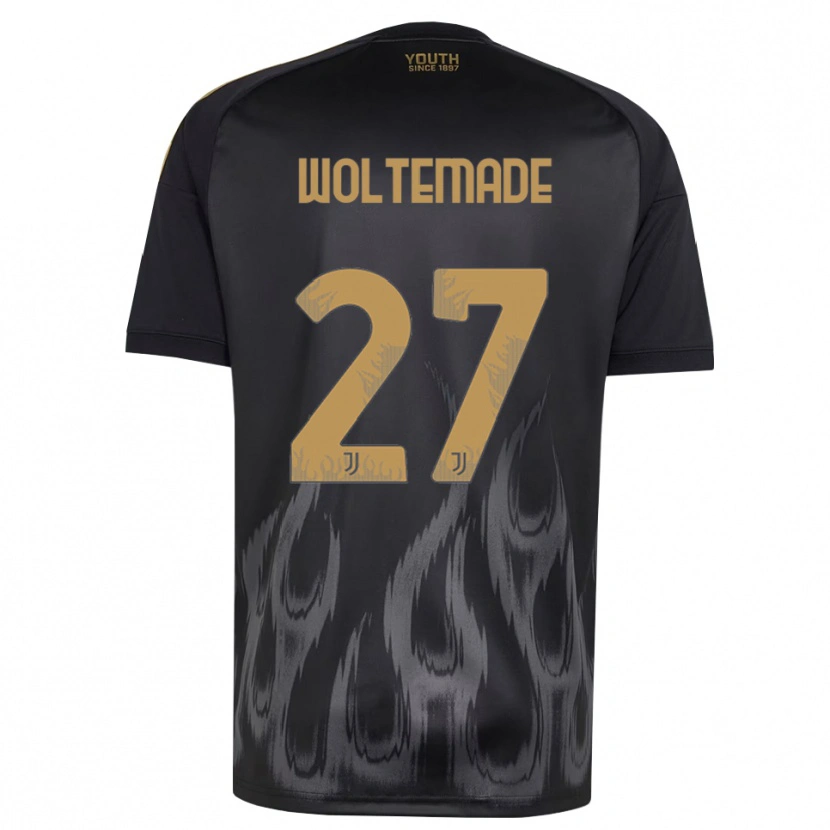Danxen Donna Maglia Nick Woltemade #27 Nero Marrone Kit Gara Third 2026/27 Maglietta