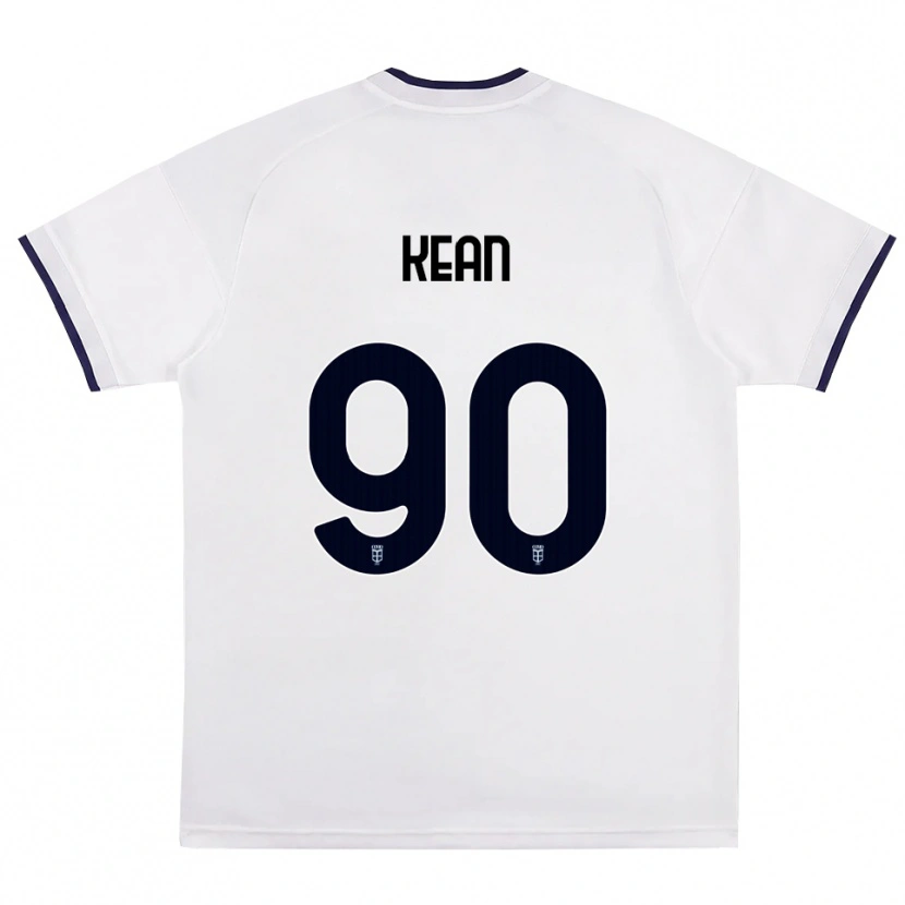 Danxen Donna Maglia Moise Kean #90 Bianco Rosso Blu Reale Kit Gara Away 2026/27 Maglietta