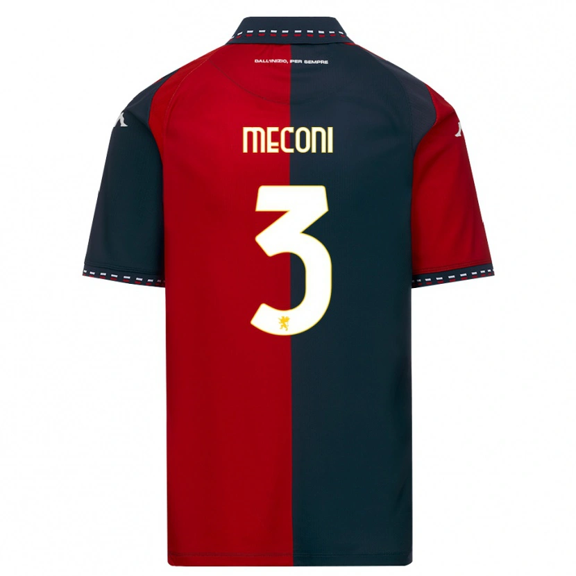 Danxen Donna Maglia Edoardo Meconi #3 Rosso Nero Bianco Kit Gara Home 2026/27 Maglietta