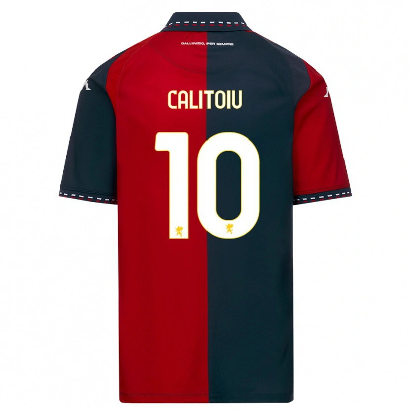 Danxen Donna Maglia Mihai Calițoiu #10 Rosso Nero Bianco Kit Gara Home 2026/27 Maglietta
