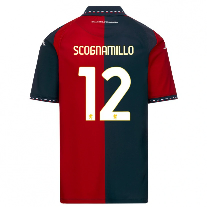 Danxen Donna Maglia Andrea Scognamillo #12 Rosso Nero Bianco Kit Gara Home 2026/27 Maglietta