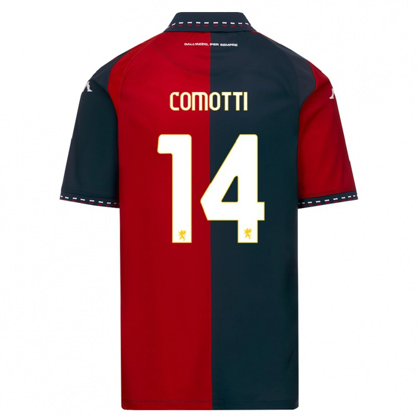 Danxen Donna Maglia Manuel Comotti #14 Rosso Nero Bianco Kit Gara Home 2026/27 Maglietta