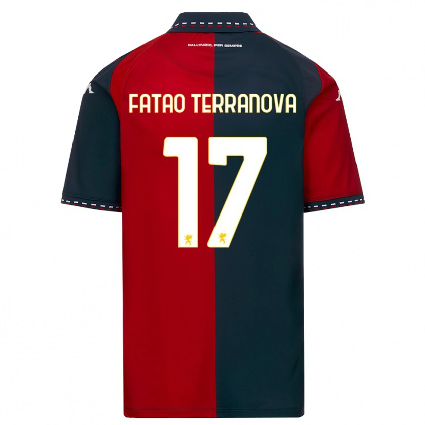 Danxen Donna Maglia Emanuele Fatao Terranova #17 Rosso Nero Bianco Kit Gara Home 2026/27 Maglietta