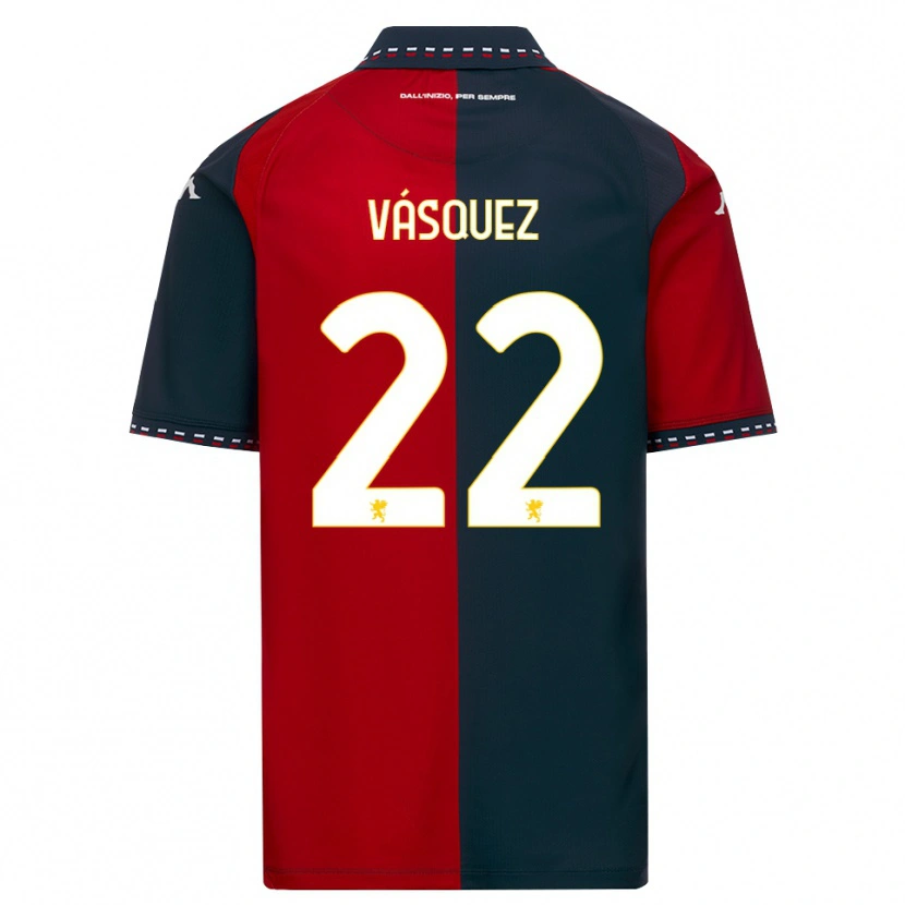Danxen Donna Maglia Johan Vásquez #22 Rosso Nero Bianco Kit Gara Home 2026/27 Maglietta
