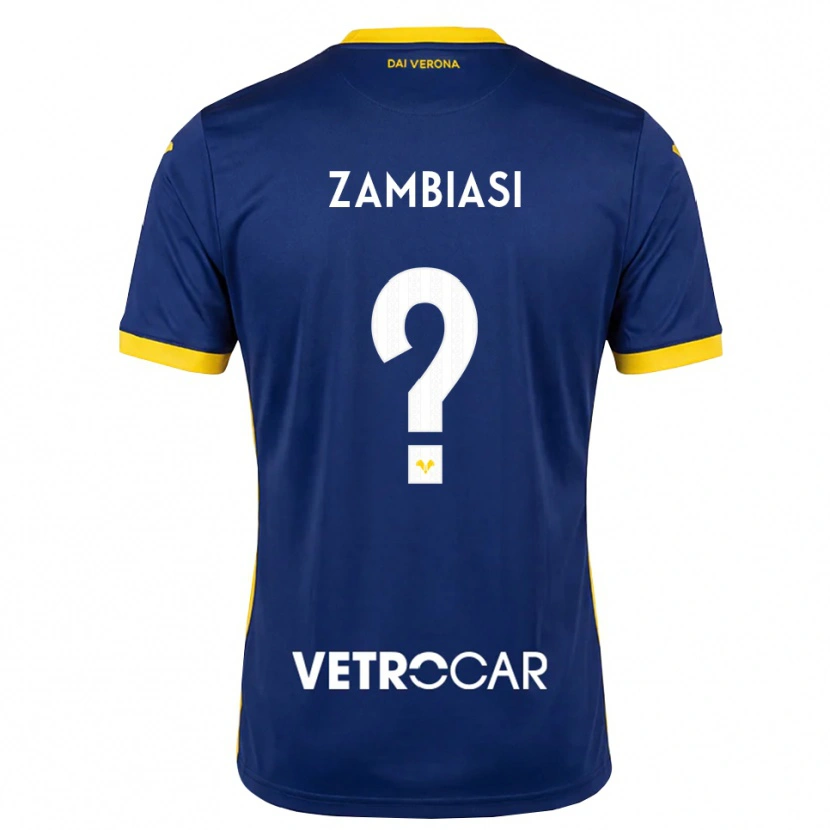 Danxen Donna Maglia Yonas Zambiasi #0 Blu Reale Giallo Bianco Kit Gara Home 2026/27 Maglietta